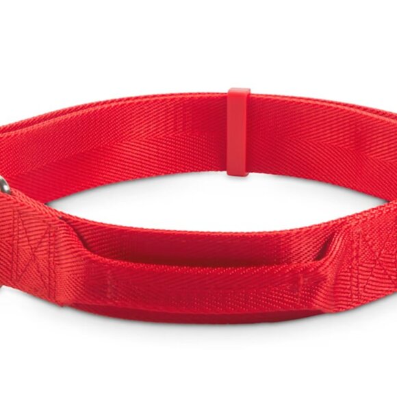 Dog Collar: Traffic Handle Double-Ply Snap Buckle Red Collar, 2XL/3XL - Picture 3 of 3